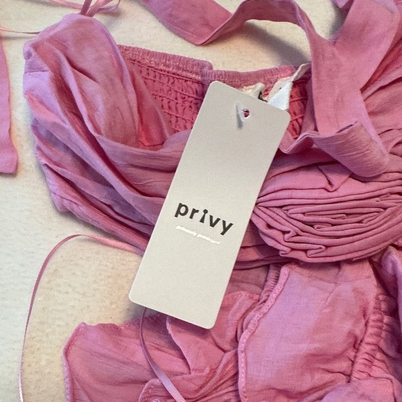 Pink Ruffled Maxi Dress - Picture 6 of 6